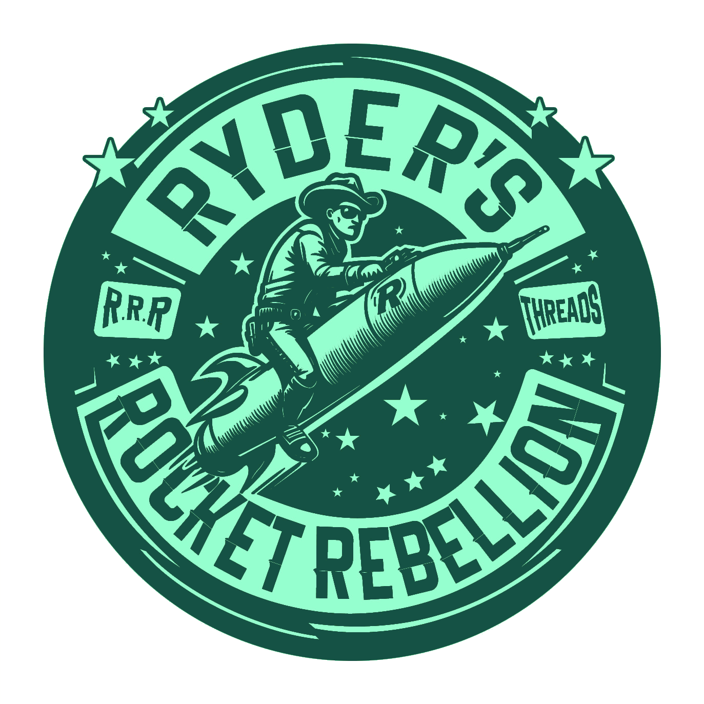 R.R.R. Threads Logo Glowing Sticker