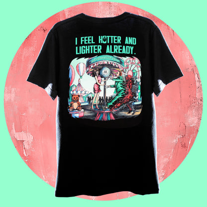 "Weight Watchers" Retro Comic Ghoul Tee – Feminist Macabre Shirt (Black/Pink/Green)