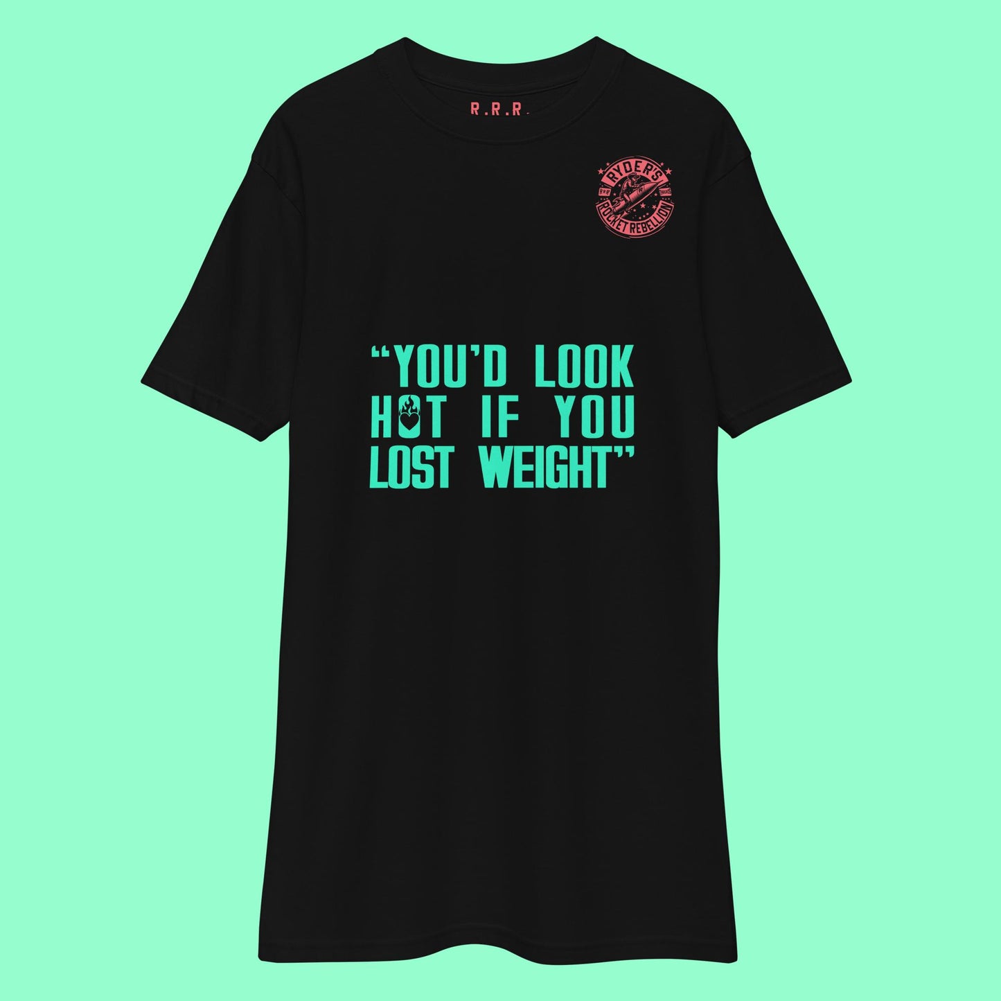 "Weight Watchers" Retro Comic Ghoul Tee – Feminist Macabre Shirt (Black/Pink/Green)